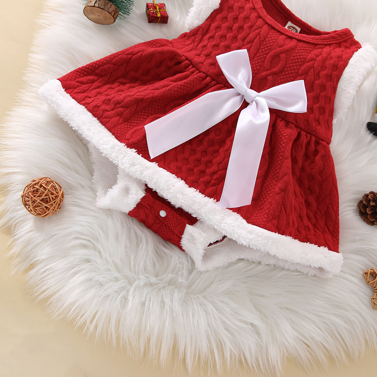 Newborn Baby Girl Christmas Romper
